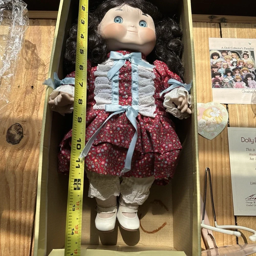 90s DOLLY DINGLE DOLLS 90s Musical Goebel Bette Ball Teedie Bumps Porcelain Doll